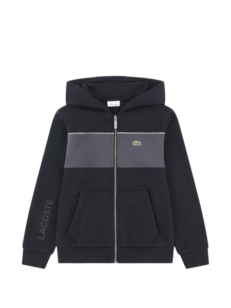  Lacoste Kids Logo Zip-up Hoodie - Blue 