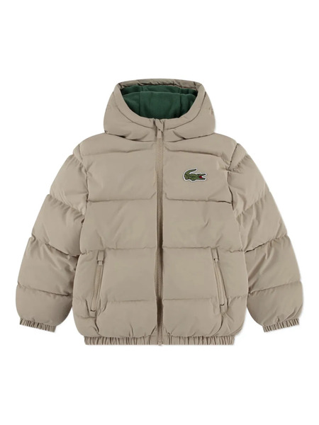  Lacoste Kids Padded Hooded Jacket - Neutrals 
