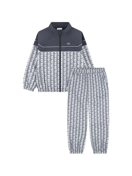  Lacoste Kids Patterned Logo Tracksuit - White 