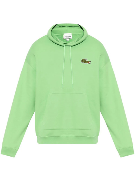  Lacoste Logo-appliqué Hoodie - Green 