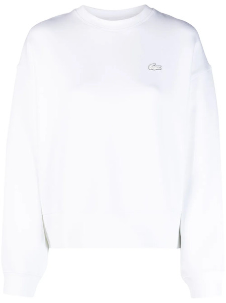  Lacoste Logo-appliqué Long-sleeve Sweatshirt - White 