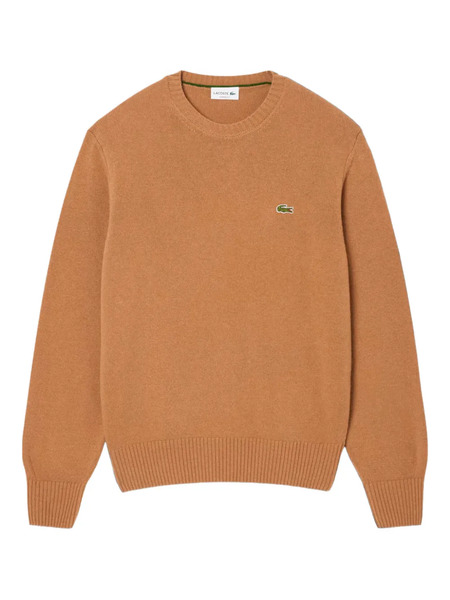  Lacoste Logo Crew-neck Sweater - Brown 
