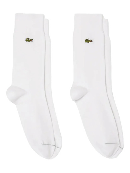  Lacoste Logo-detail Socks (pack Of Two) - White 