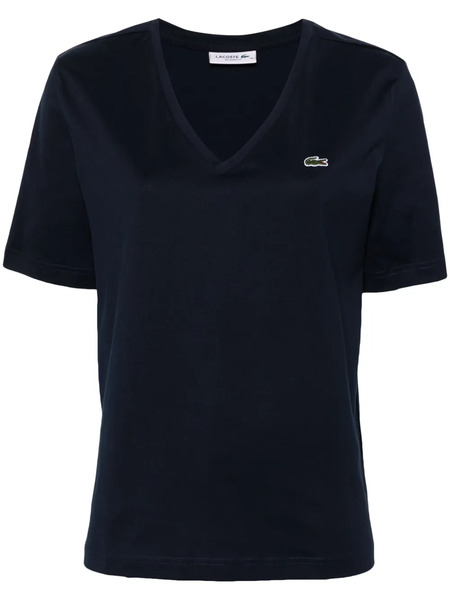  Lacoste Logo-embroidered Cotton T-shirt - Blue 