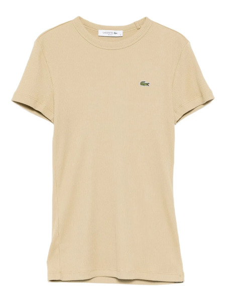  Lacoste Logo-embroidered T-shirt - Neutrals 