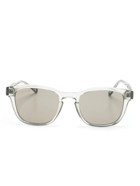  Lacoste Logo-engraved Square-frame Sunglasses - Grey 