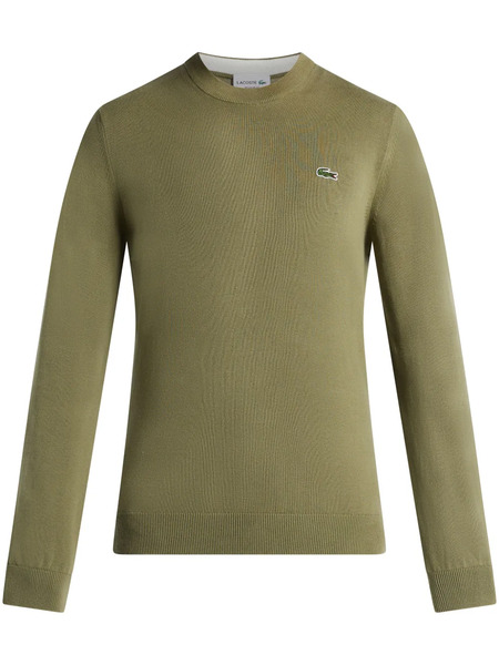  Lacoste Logo-patch Cotton Jumper - Green 