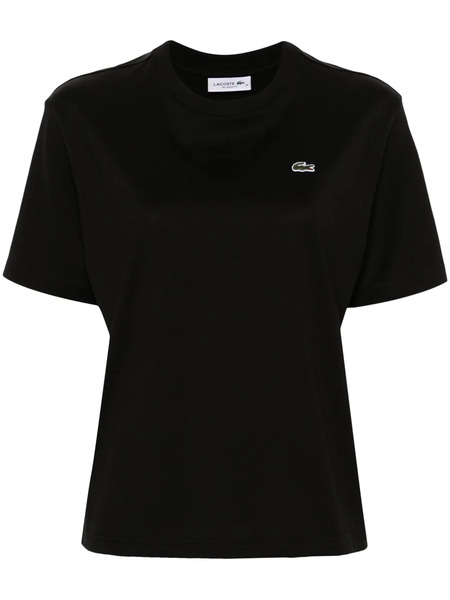  Lacoste Logo-patch Cotton T-shirt - Black 