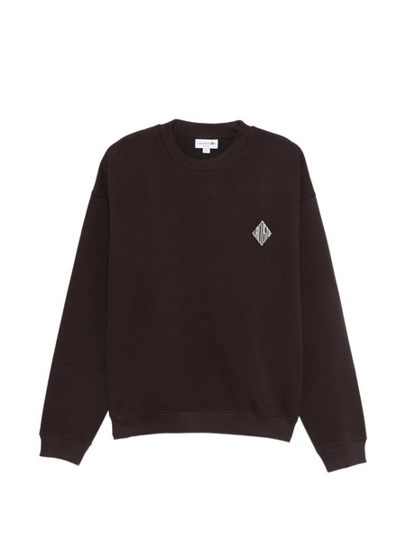 Lacoste Logo-patch Crew-neck Sweatshirt - Brown 