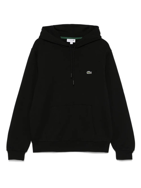  Lacoste Logo-patch Hoodie - Black 