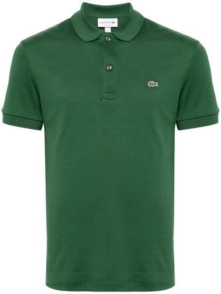  Lacoste Logo-patch Jersey Polo Shirt - Green 