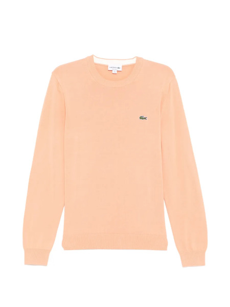  Lacoste Logo-patched Crew-neck Sweater - Orange 