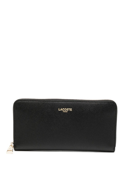  Lacoste Logo-print Leather Wallet - Black 
