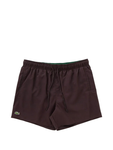  Lacoste Logo Swim Shorts - Brown 