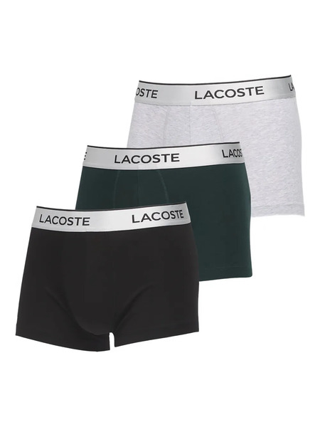  Lacoste Logo-waistband Boxer (set Of Three) - Silver 