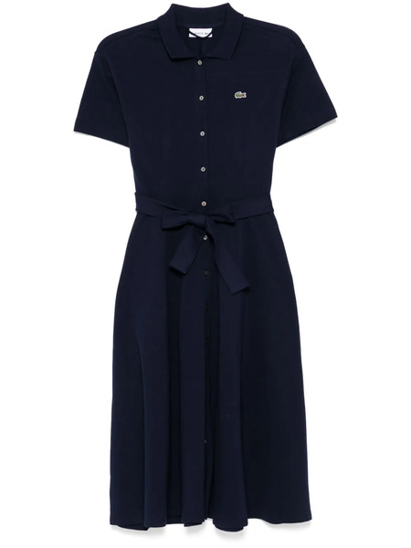  Lacoste Mini-piqué Polo Dress - Blue 