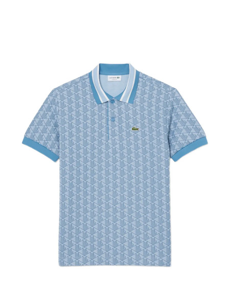  Lacoste Monogram Polo Shirt - Blue 