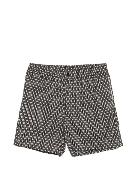  Lacoste Patterned Shorts - Black 