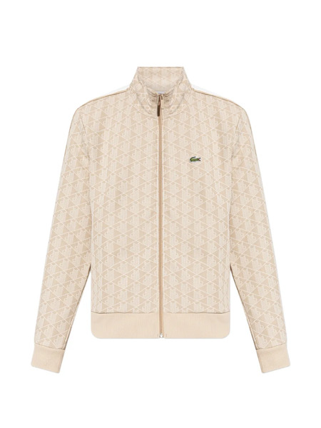  Lacoste Patterned Zip-up Sweatshirt - Neutrals 