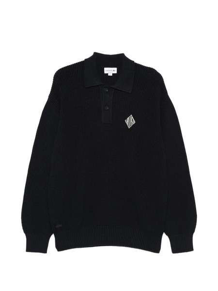  Lacoste Polo-collar Sweater - Black 