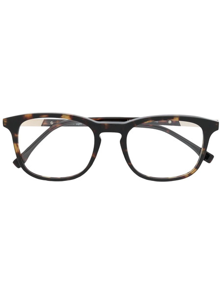  Lacoste Square-frame Tortoiseshell Glasses - Brown 