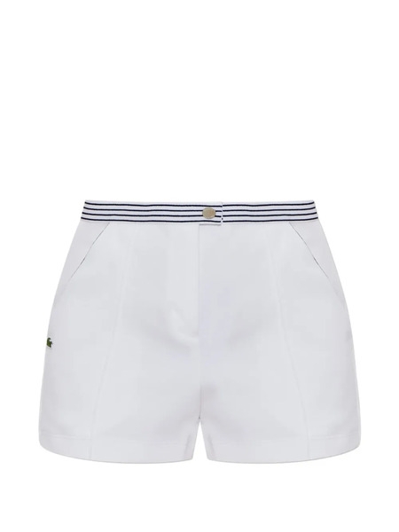  Lacoste Striped-waistband Shorts - White 