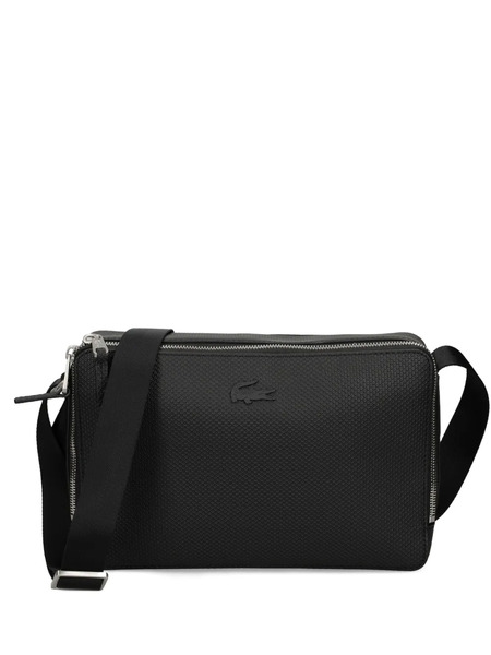  Lacoste Textured Zip-fastening Shoulder Bag - Black 