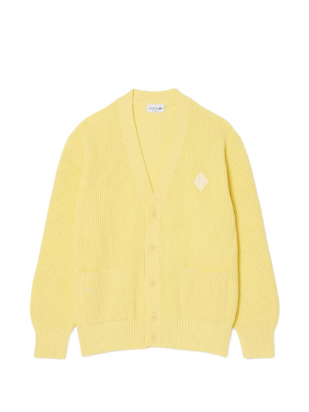  Lacoste V-neck Cardigan - Yellow 