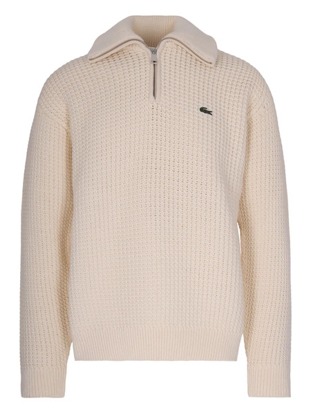  Lacoste Zip Waffle Knitwear - Neutrals 