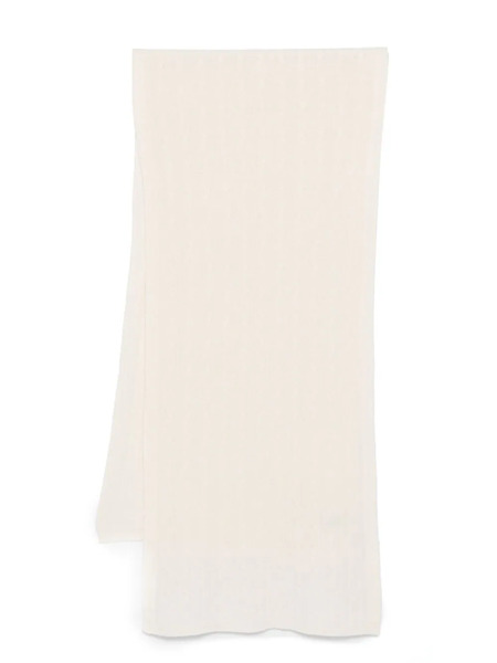  Lady Anne Cable-knit Scarf - White 