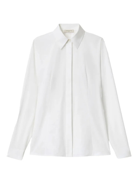  Lafayette 148 Bridgehampton Poplin Shirt - White 
