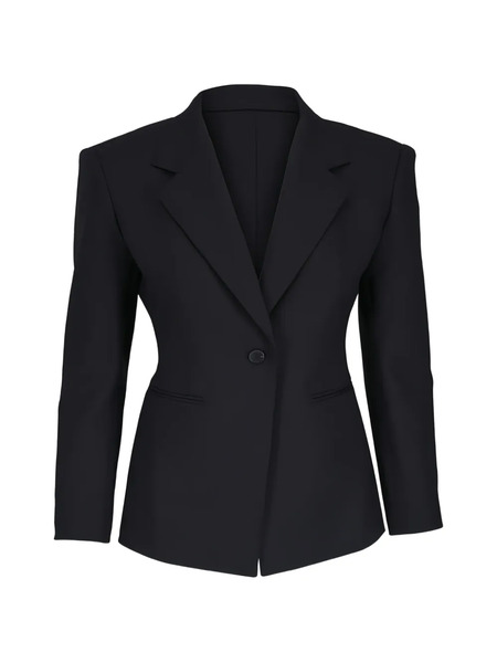  Lafayette 148 Buttoned Tailored Blazer - Black 