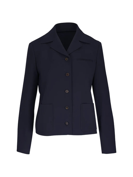  Lafayette 148 Doubleface Wool Jacket - Blue 