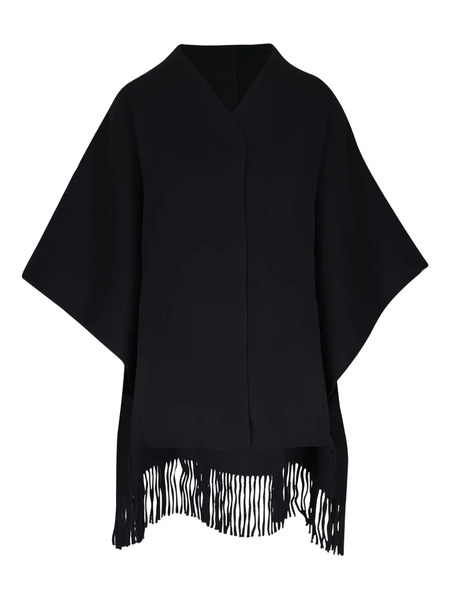  Lafayette 148 Fringe V-neck Coat - Black 