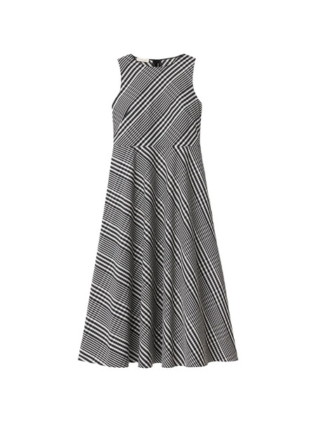  Lafayette 148 Grid-plaid Midi Dress - Black 