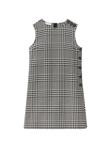  Lafayette 148 Plaid-pattern Mini Dress - Black 