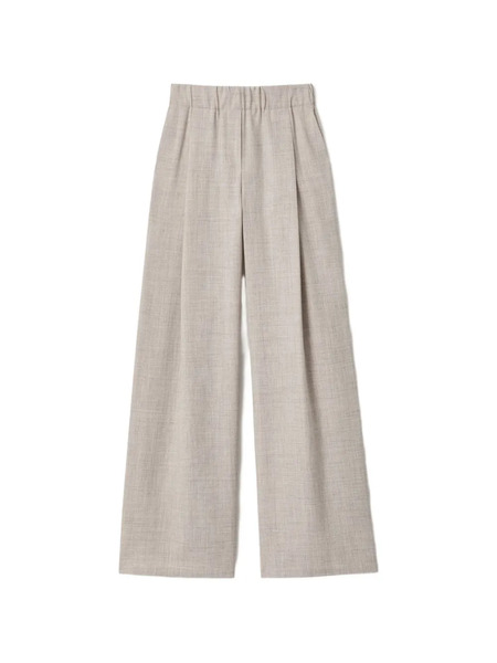  Lafayette 148 Pleated Wide Trousers - Neutrals 