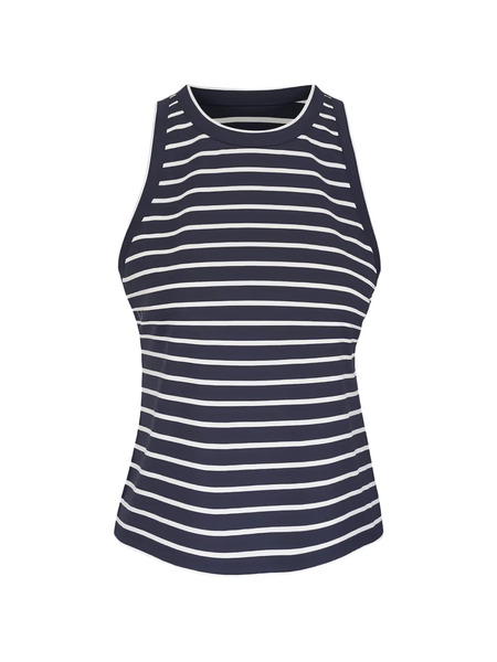  Lafayette 148 Striped Tank Top - Blue 
