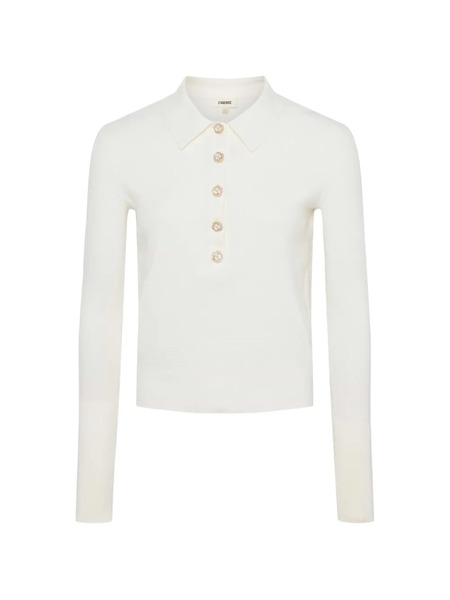  L'agence Buttoned Knitwear - White 