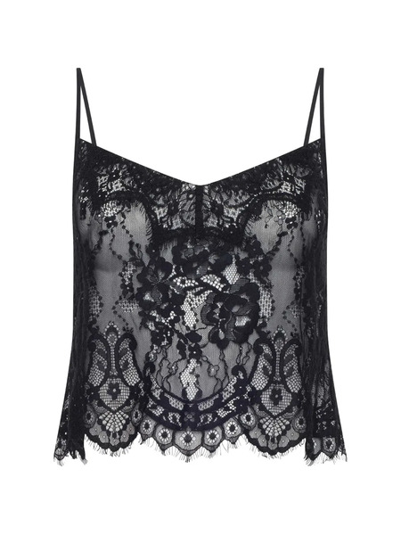  L'agence Caylee Laced Top - Black 