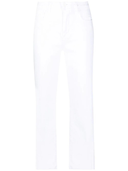  L'agence Cropped Straight-leg Jeans - White 