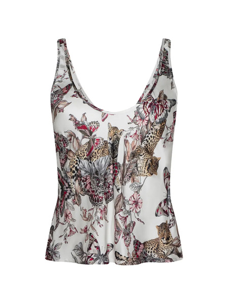  L'agence Eddie Floral-print Top - White 