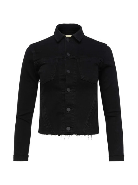  L'agence Janelle Raw-cut Denim Jacket - Black 