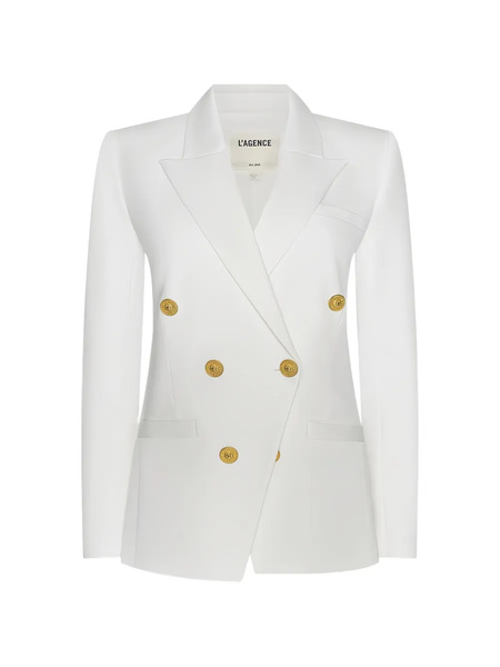  L'agence Kyomi Double-breasted Blazer - White 