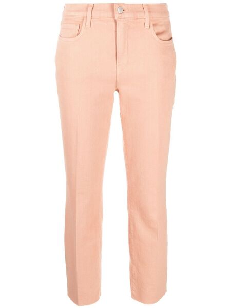  L'agence Low-waist Cropped Jeans - Pink 