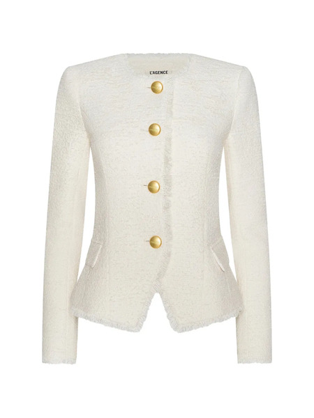  L'agence Nerina Tweed Jacket - Neutrals 