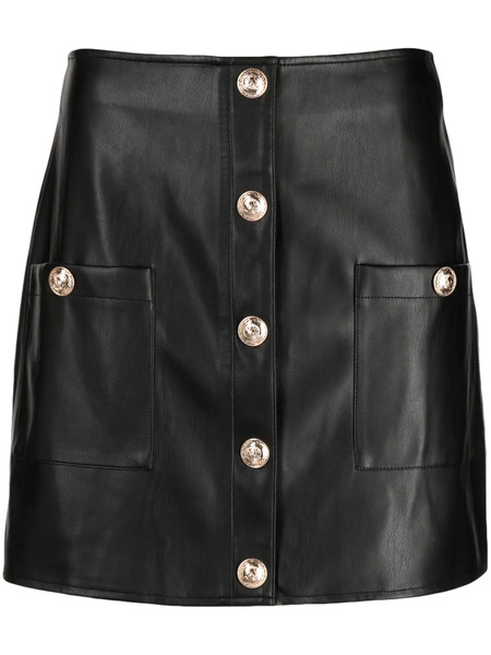  L'agence Patent A-line Miniskirt - Black 