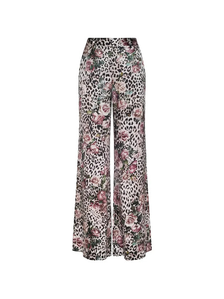  L'agence Pilar Patterned Palazzo Pants - Pink 