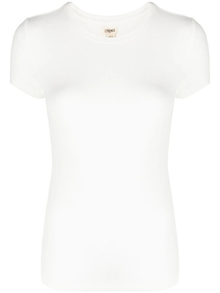  L'agence Round-neck Short-sleeved Top - White 