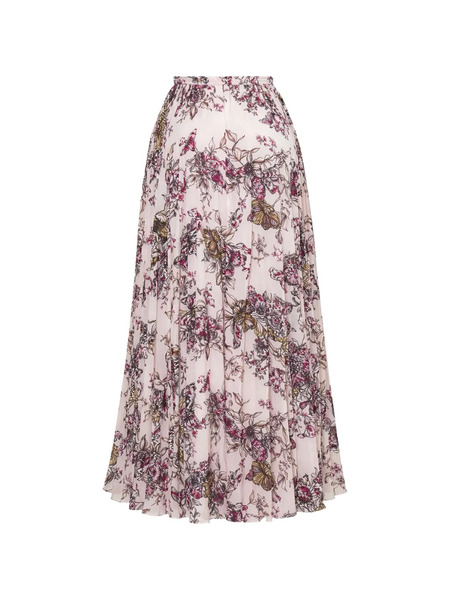 L'agence Torin Pleated Floral Maxi Skirt - Pink 